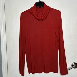 Vintage NWT BELFORD 100% Silk Cowl/turtle neck Rust/Orange  Color Women’s Size M